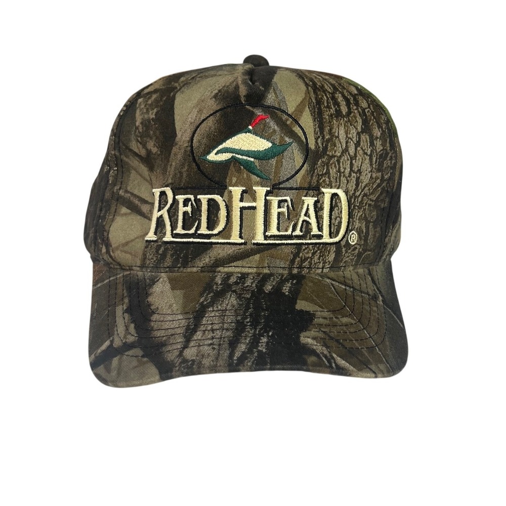 RedHead Camo Hunting Hat Snapback Mallard Duck Logo Brown Green Camouflage Cap
